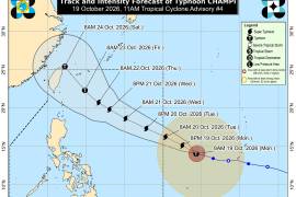 El supertifón Champi recobra fuerza y se acerca a Filipinas, donde entrará previsiblemente el martes con alertas por viento y lluvias en el norte del país en su avance rumbo a Taiwán.