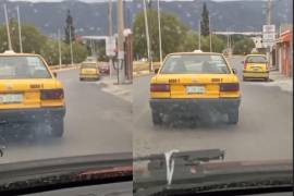Denuncian en redes sociales rastro de contaminación de taxi en Saltillo.