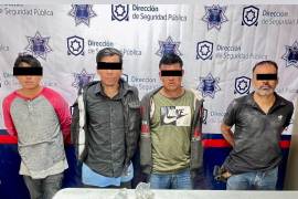 En la colonia Santa María de Torreón cuatro sujetos fueron detenidos por elementos de la Dirección de Seguridad Pública Municipal-