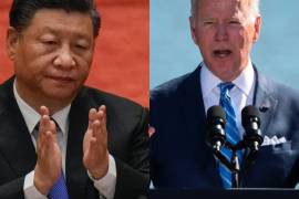 Xi Jinping (i), presidente de China y Joe Biden (d), mandatario estadounidense. Xi Jinping