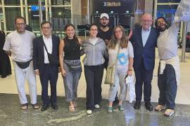 Mexicanos detenidos por Israel que participaron en la Flotilla Sumud para llevar ayuda humanitaria a Gaza, regresaron al país.