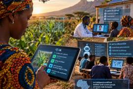 Imagen creada a través de la inteligencia artificial para ilustrar el uso de la IA en el continente africano.