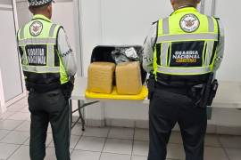 Dos paquetes que contenían poco más de 10 kilos de droga fueron detectados en la Terminal de Autobuses de Torreón, por elementos de la Guardia Nacional.