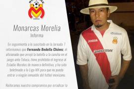 Monarcas pone el ejemplo al Veracruz y veta a un aficionado