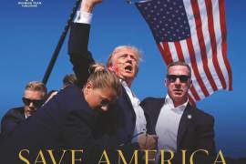 ’Save América’ (‘Salva a Estados Unidos’) ya está en preventa por 99 dólares, el precio sube a 499 si va firmado por el expresidente Donald Trump.