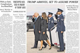 Portadas de los diarios en el mundo destacan la asunción de Trump
