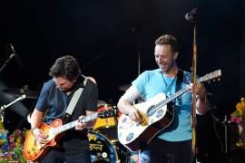 Michael J. Fox se presentó con Coldplay en New Jersey