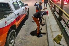 Las labores se llevan en conjunto con el Sistema Integral de Mantenimiento Vial (SIMV), para la pintura de cordonería.