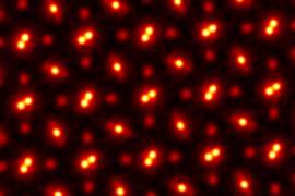 Variación de la imagen atómica obtenida en 2021. EFE/Cornell University