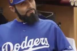 Sergio Romo portó por primera vez la casaca de Dodgers