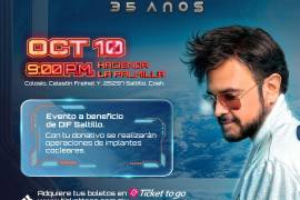 Será el 10 de octubre cuando el cantante de pop llegue a Saltillo.