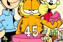 Originalmente la tira cómica estaba protagonizada por el humano Jon Arbuckle, conocido como Jon Bonachón en Latinoamérica, dueño de Garfield y el perro Odie, tercer y especial personaje principal.