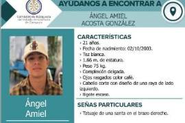 Se activaron diversas líneas de contacto y redes sociales para recibir información sobre el paradero de Ángel Amiel Acosta González.