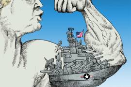 Trump, mostrando músculo