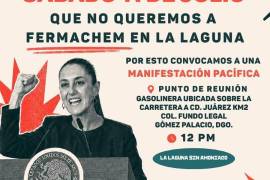 Integrantes de colectivos ambientalistas convocaron a una marcha en Gómez Palacio para manifestar sus demandas durante la visita de la presidenta Claudia Sheinbaum.