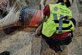Paramédicos del Cuerpo de Bomberos de Ramos Arizpe brindaron atención prehospitalaria al repartidor, quien presentaba lesiones de gravedad tras impactar su cabeza contra el cordón cuneta del camellón central.