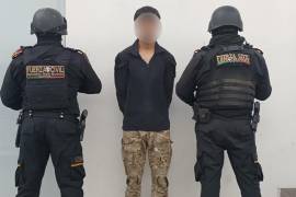 El joven fue detenido durante un operativo de la policía estatal en el municipio de Vallecillo, Nuevo León.