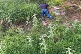 El hombre fue localizado recostado boca abajo a un costado de la carretera Parras–Paila.