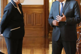 Recibe AMLO a la ex presidenta brasileña Dilma Rousseff, en Palacio Nacional