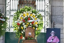 Se montó una guardia afuera del Palacio de Gobierno, para el maestro Pompilio Laurencio Méndez.