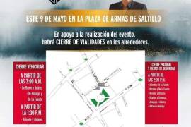 De acuerdo a información del Ayuntamiento de Saltillo, el operativo de cierre de vialidades en calles del centro de Saltillo inició a las 3:00 de la mañana