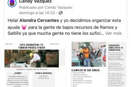 Ellos recolectan despensas para vendedores ambulantes de Saltillo y Ramos Arizpe