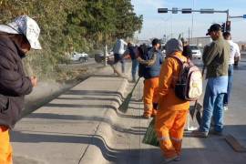 Las cuadrillas de “La Ola” brindaron apoyo esencial durante la limpieza de la ciclovía, contribuyendo al mantenimiento de espacios públicos en Torreón.