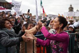 Claudia Sheinbaum, Presidenta de México, rindió su informe a cien días de gobierno ante simpatizantes en el Zócalo.