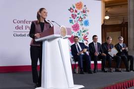 Claudia Sheinbaum Pardo, Presidenta de México, encabezó la Mañanera del Pueblo en Palacio Nacional.