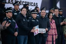 El alcalde Javier Díaz encabezó la presentación de los resultados del INEGI acompañado por elementos de las corporaciones de seguridad.