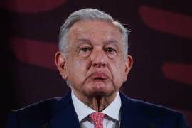 Andrés Manuel López Obrador, presidente de México, durante la conferencia matutina del 9 de abril en la que se abordó el tema del programa IMSS-BIENESTAR, programa que según el mandatario dejará el mejor sistema de salud pública en el mundo sl terminó de su mandato.