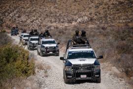 Corporaciones de seguridad recorrieron brechas y cañones en la zona rural de Saltillo.