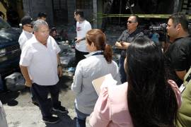 El encargado del despacho de la presidencia municipal, José Antonio Quiroga Chapa, acudió al lugar a supervisar las labores que están realizando las diversas dependencias municipales.