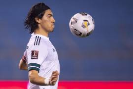 Erick Gutierrez durante el partido Honduras vs Mexico en el Estadio Olimpico Metropolitano.