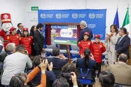 Marath Bolaños, secretario del Trabajo; Olivia Salomón, titular de Lotería Nacional; Pedro Américo Furtado, director de la OIT, y la embajadora Aureny Aguirre de SRE, destacaron la importancia de promover los derechos laborales, la igualdad y el trabajo bien remunerado. FOTO: CORTESÍA