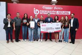 Los ganadores de Canto, Baile y Spelling Bee recibieron un premio de 10 mil pesos durante la premiación del primer Torneo Interprepas “Saltillo Tiene Talento” 2026.