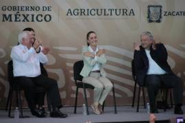 El presidente de México, Andrés Manuel López Obrador (AMLO) y la virtual presidenta electa, Claudia Sheinbaum, visitaron Zacatecas para una reunión con el sector agropecuario.