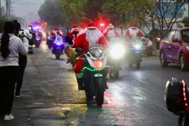 La Policía de Saltillo realizó esta caravana como parte de las festividades decembrinas.