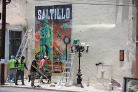 Un mural urbano fue instalado en la esquina de Miguel Ramos Arizpe y Miguel Hidalgo para fortalecer la identidad cultural del Centro Histórico.