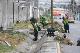 Brigadas municipales retiraron basura, maleza y cacharros del arroyo y canal pluvial de Loma Linda.