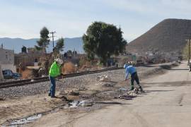 También se limpió la zona de las vías del ferrocarril y un puente peatonal.
