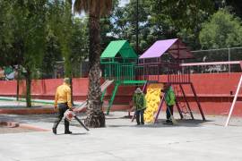 Personal de Parques y Jardines y de Medio Ambiente trabajó en plazas de Misión Santa Lucía y de la Madrid.