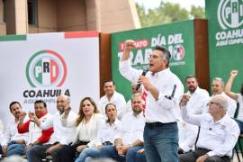 Alejandro Moreno destacó el desempeño de los gobiernos priistas en Coahuila y llamó a la ciudadanía a “respaldar la continuidad del proyecto político en la entidad.”
