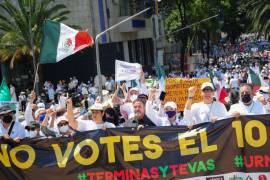 Cientos de opositores a la revocación de mandato marcharon en la CDMX y otros estados para que López Obrador continúe su gestión