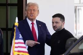Donald Trump, presidente de Estados Unidos, junto a Zelenski, presidente de Ucrania.