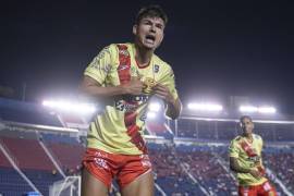 Jesus Ramirez celebró su gol, el 0-1 de Morelia, en la Ida de la Gran Final Campeón de Campeones.