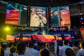 Abelardo de la Espriella, “El Tigre”, en su cierre de campaña tras pasar a la segunda vuelta.