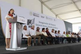 Claudia Sheinbaum Pardo, presidenta de México, encabezó la inauguración del Hospital General de Atenco.