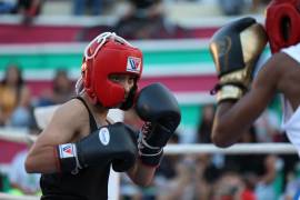 Jóvenes boxeadores participaron en la exhibición “Juventud por las Buenas” en la Línea Verde de Saltillo.