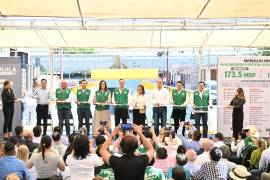 Las obras fueron encabezadas por el gobernador Manolo Jiménez Salinas y la alcaldesa Sara Irma Pérez Cantú, junto con funcionarios estatales y municipales.